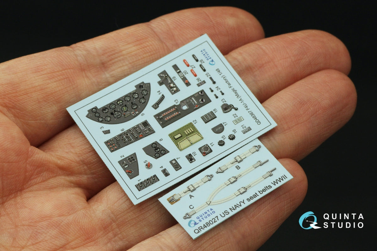 Quinta Studio QD48367 F4U-1A 3D-Printed &amp;amp; coloured Interior on decal paper (Magic Factory) 1/48 – zdjęcie 5