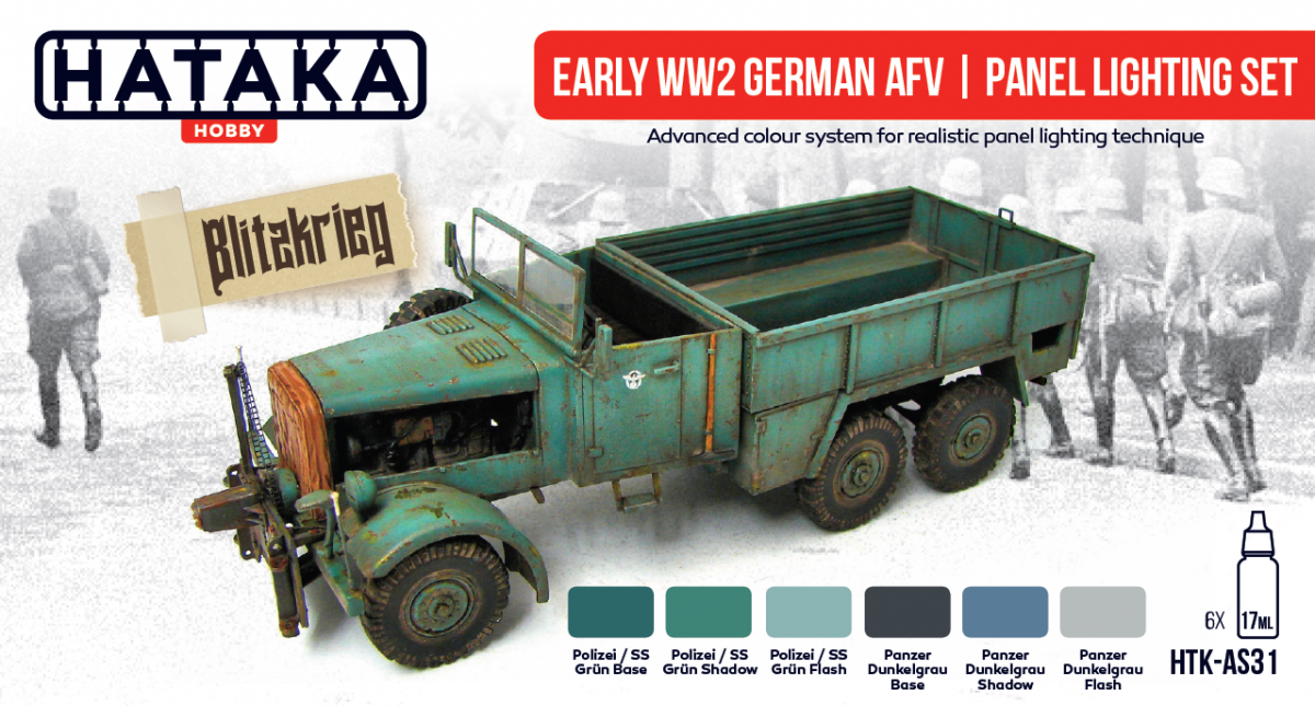 Hataka HTK-AS31 Early WW2 German AFV panel lighting set (6x17ml)