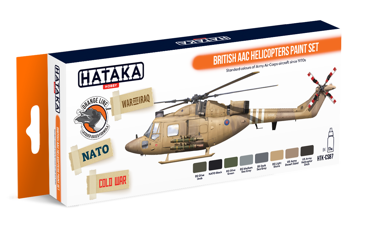 Hataka HTK-CS87 British AAC Helicopters paint set 8x17ml