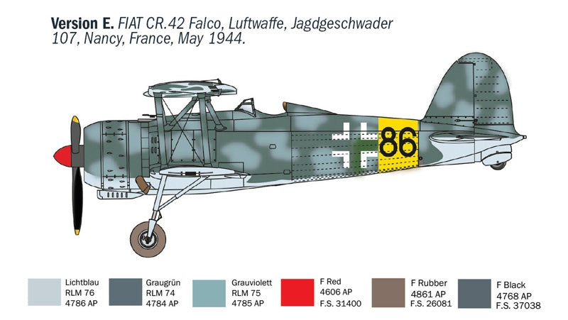Italeri 1485 FIAT CR.42 CN Falco Night Fighter 1/72 – zdjęcie 5