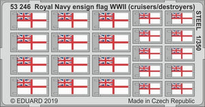 Eduard 53246 Royal Navy ensign flag WWII (cruisers/destroyers) STEEL 1/350