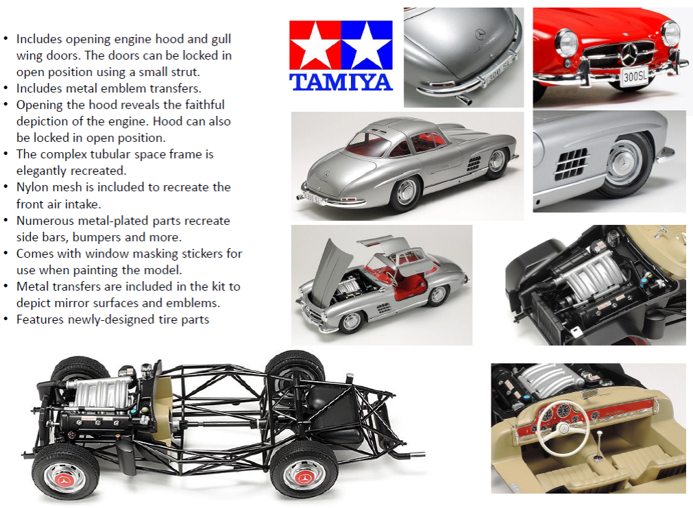 Tamiya 24338 Mercedes-Benz 300SL 1/24 – immagine 3