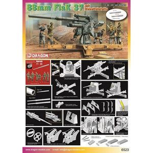 Dragon 6523 88mm Flak37 mit Behelfslafette 1/35