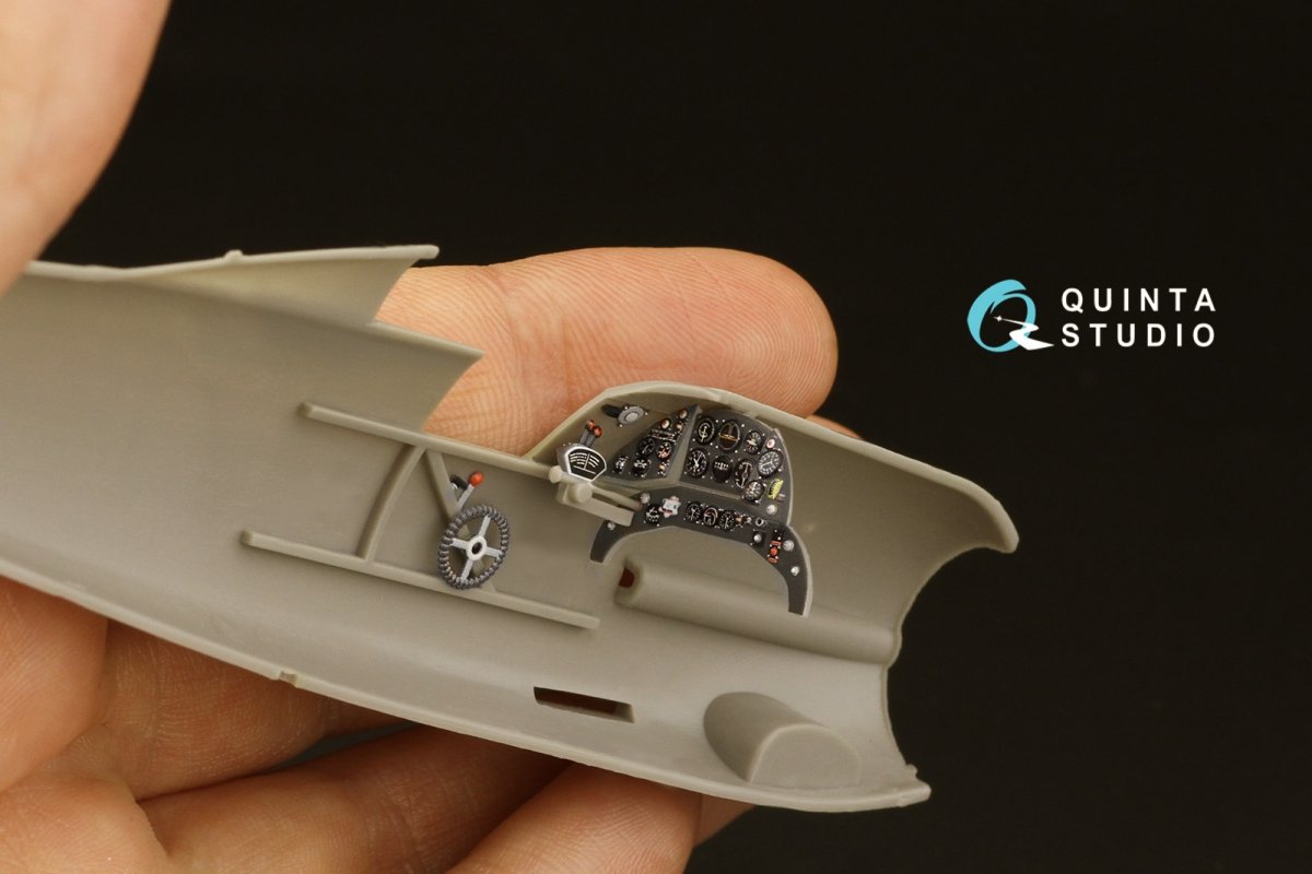 Quinta Studio QD48312 Gloster Gladiator MKII 3D-Printed &amp;amp; coloured Interior on decal paper (Roden) 1/48 – immagine 7