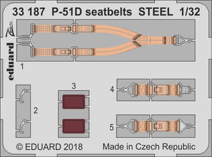 Ceintures de sécurité Eduard 33187 P-51D en acier Revell 1/32