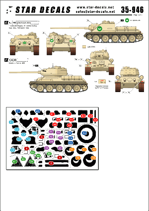 Star Decals 35-946 Chars égyptiens n° 1 des années 1950, échelle 1/35 – image 2