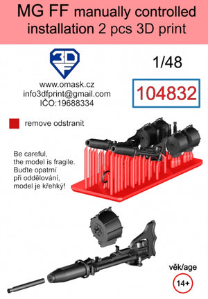 Omask 104832 MG-FF manually controlled installation 3D print 1/48 – immagine 2