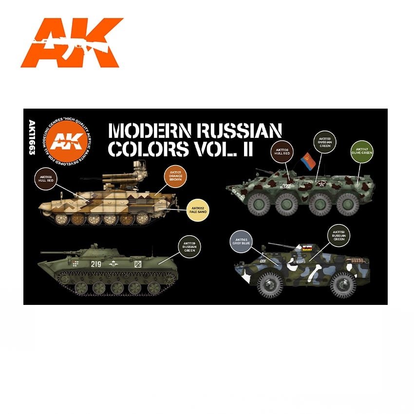 AK Interactive AK11663 3G MODERN RUSSIAN COLORS VOL 2 6x17 ml – immagine 2