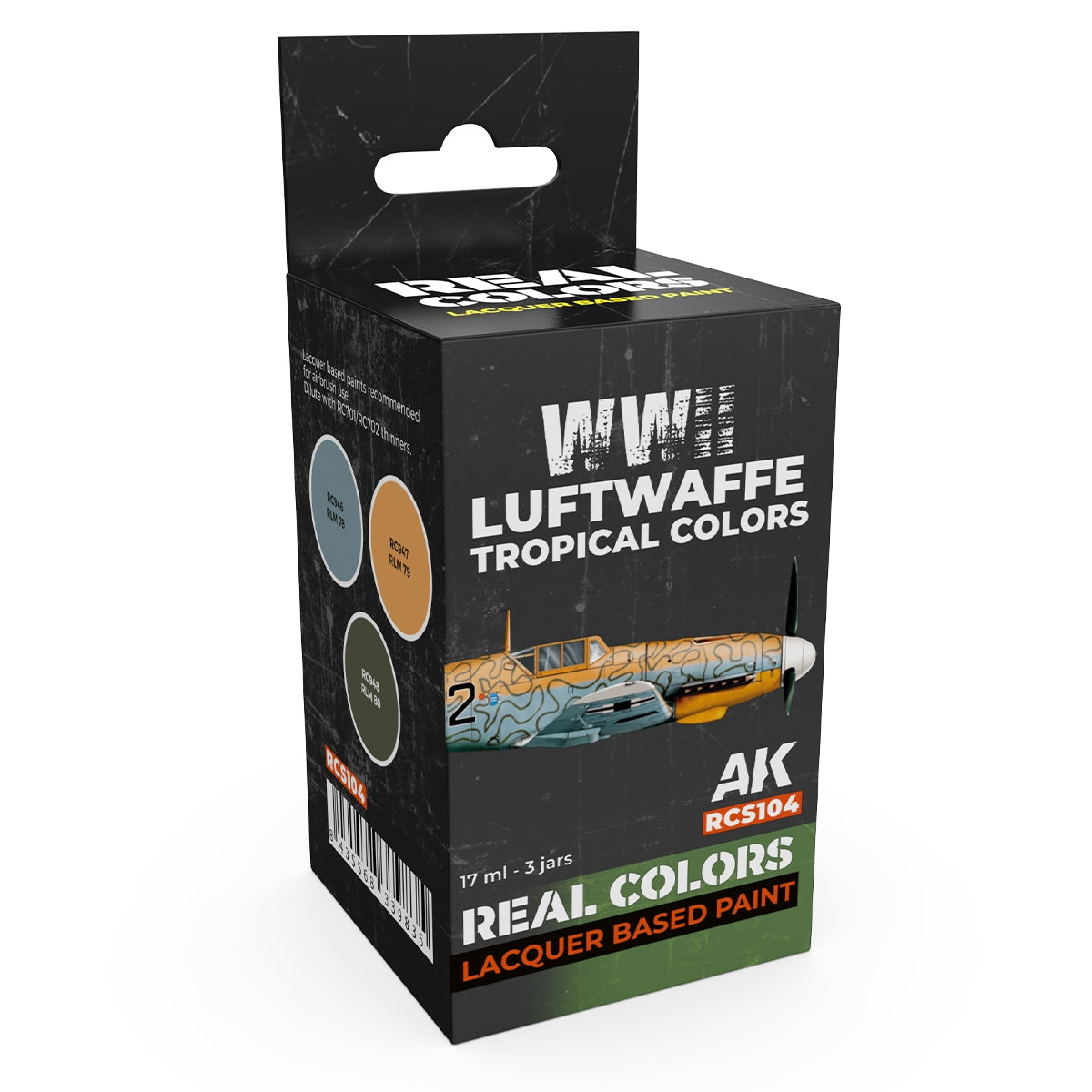 AK Interactive RCS104 WWII Luftwaffe Tropical Colors 3x17ml