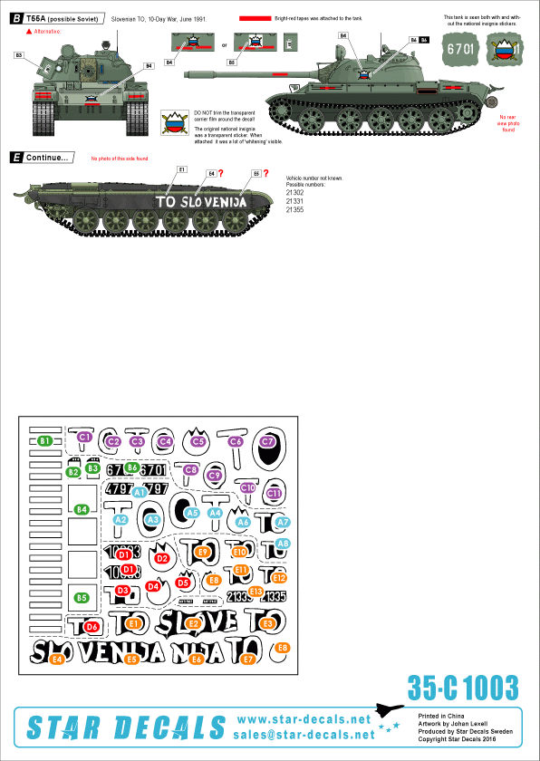 Star Decals 35-C1003 TO (Frontière territoriale). M36B2 Jackson. T-55A (polonais), T-55A (russe), M-84, BTR-50PK 1/35 – image 2
