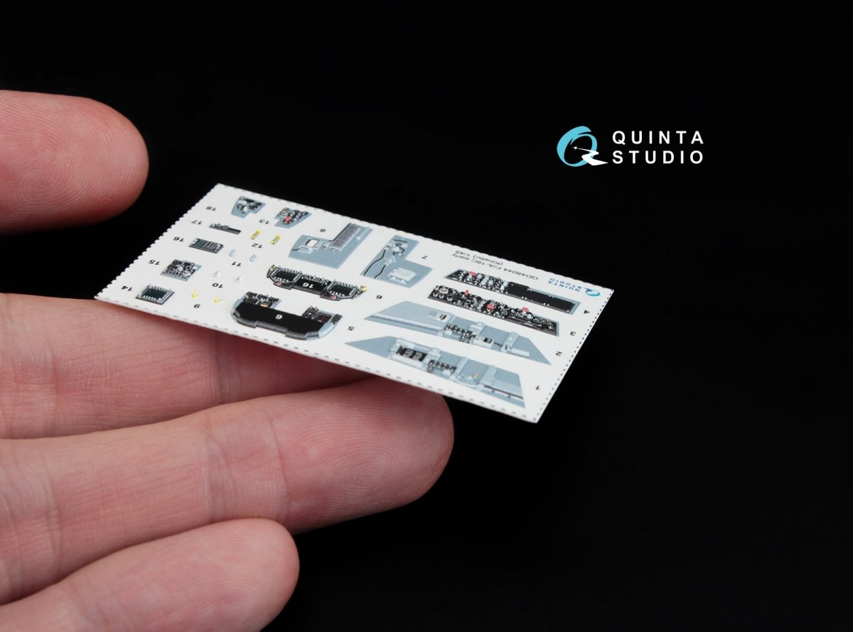 Quinta Studio QD48044 F/A-18C (early) 3D-Printed &amp;amp; coloured Interior on decal paper (for Kinetic) 1/48 – immagine 7