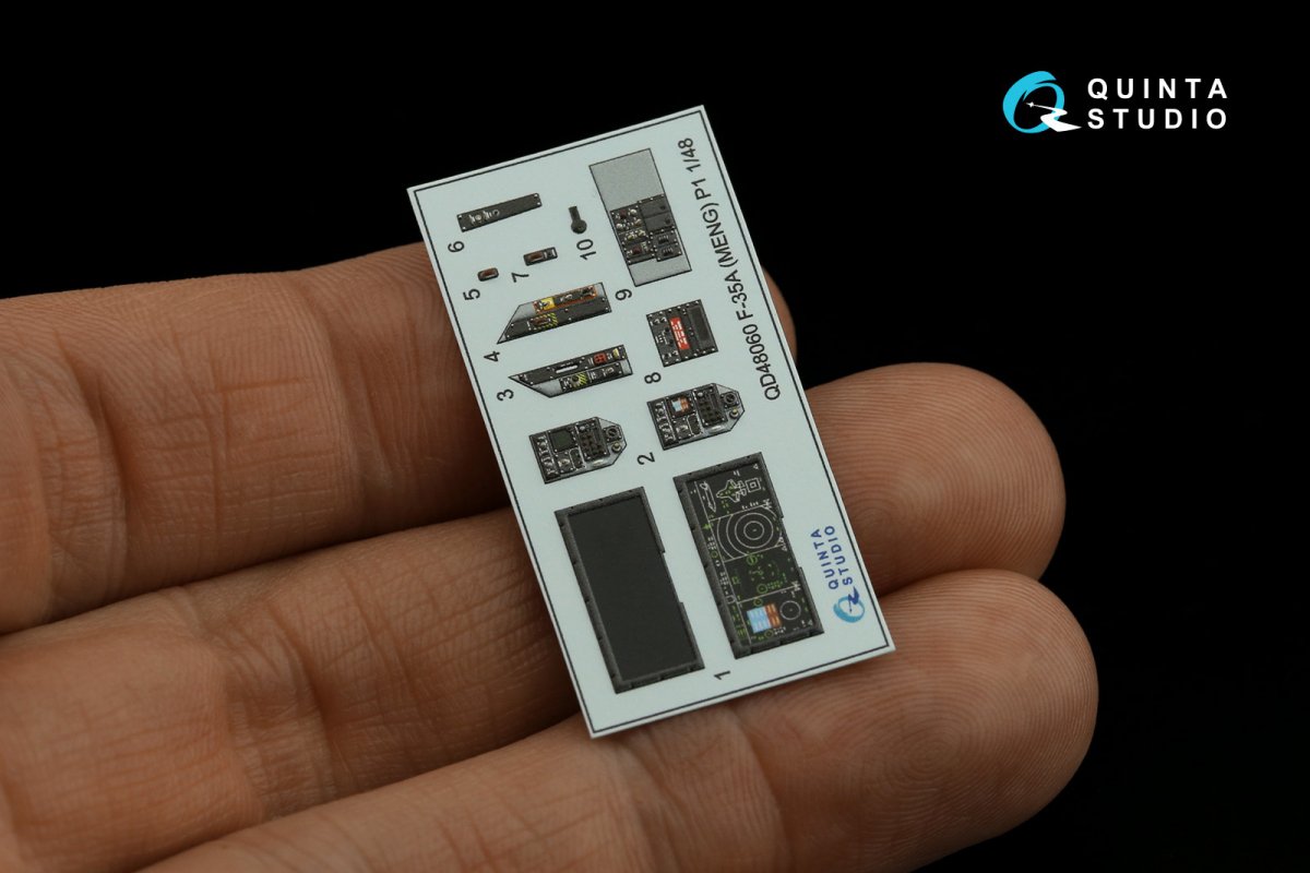 Quinta Studio QD48060 F-35A 3D-Printed &amp;amp; coloured Interior on decal paper (Meng) 1/48 – imagen 13
