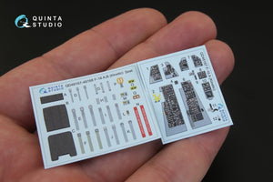 Quinta Studio QD48167 F-16A 3D-Printed &amp;amp; coloured Interior on decal paper (for Kinetic kit) 1/48 – immagine 2