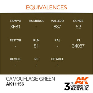 AK Interactive AK11156 CAMOUFLAGE GREEN – STANDARD 17ml – imagen 3