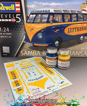 Zero Paints ZP-1387 Lufthasa Samba Bus - Blue and Yellow Paint Set 2x30ml – immagine 2