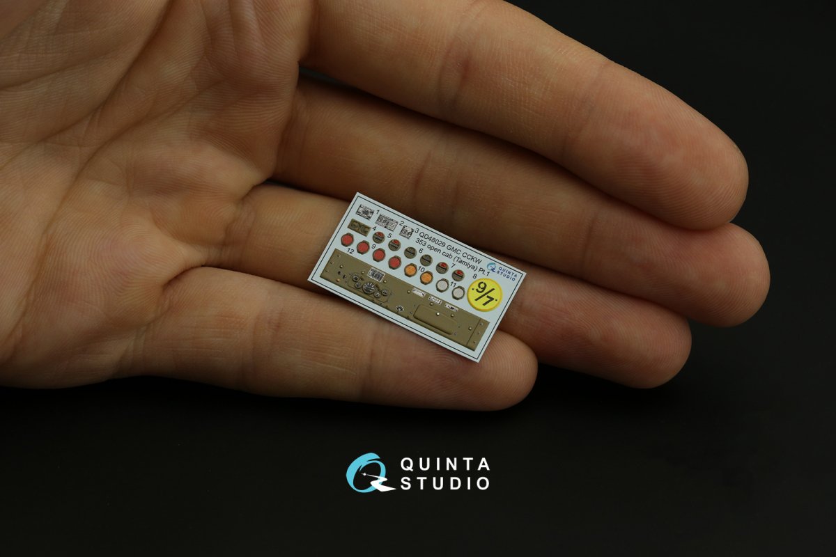 Quinta Studio QD48029 GMC CCKW 353 (open cab) 3D-Printed &amp;amp; coloured Interior on decal paper (Tamiya) 1/48 – zdjęcie 5