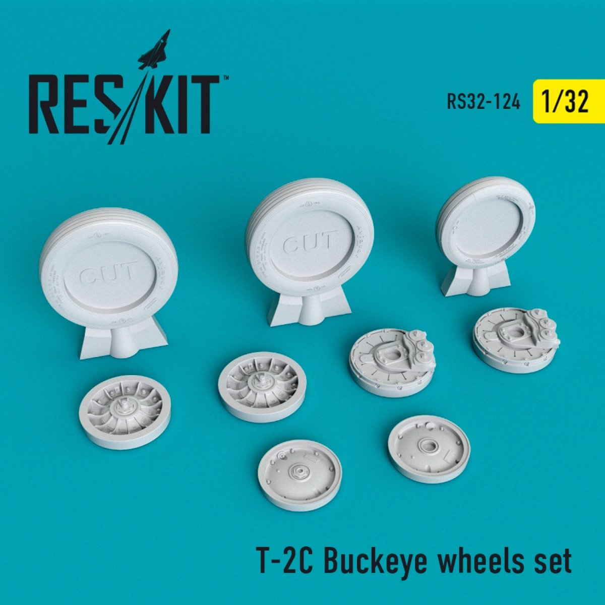 RESKIT RS32-0124 T-2C &amp;quot;BUCKEYE&amp;quot; WHEELS SET 1/32