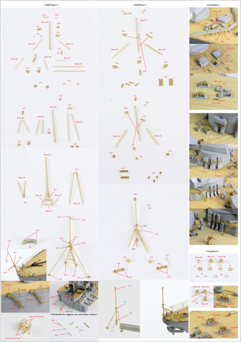 Pontos 22001F2 BISMARCK 1941 Detail Up Set Basic Ver.2 1/200 – immagine 19