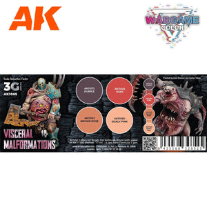 AK Interactive AK1065 WARGAME COLOR SET. VISCERAL MALFORMATIONS. 4x17 ml – immagine 2