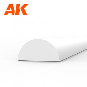 AK Interactive AK6554 HALF CANE 4.00 X 350MM – STYRENE HALF CANE – (3 UNITS) – Bild 2