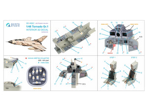 Quinta Studio QD+48261 Tornado GR.1 3D-Printed &amp;amp; coloured Interior on decal paper (Revell) (with 3D-printed resin parts) 1/48 – zdjęcie 2