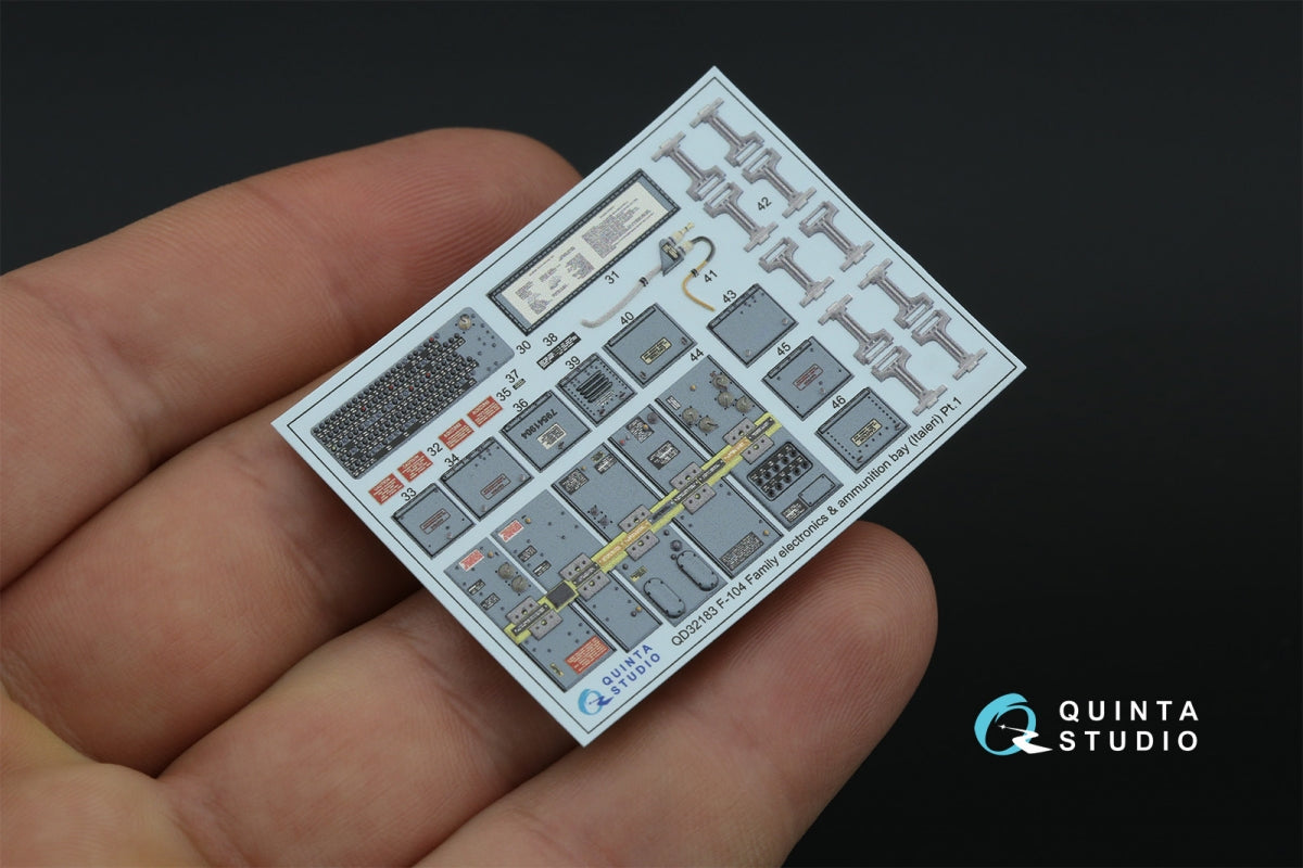 Quinta Studio QD32181 F-104S-ASA 3D-Printed coloured Interior on decal paper (Italeri) 1/32 – zdjęcie 5