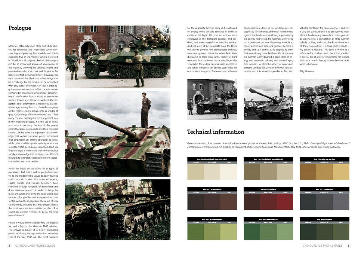 AK Interactive AK403 1945 GERMAN COLORS. CAMOUFLAGE PROFILE GUIDE (English) – immagine 3