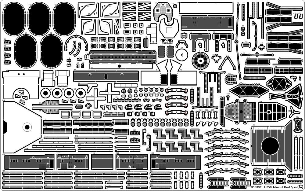 Pontos 35033F1 ADMIRAL GRAF SPEE 1939 Detail Up Set 1/350 – zdjęcie 9