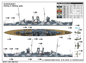 Trumpeter 06745 HMS York 1/700 – imagen 4