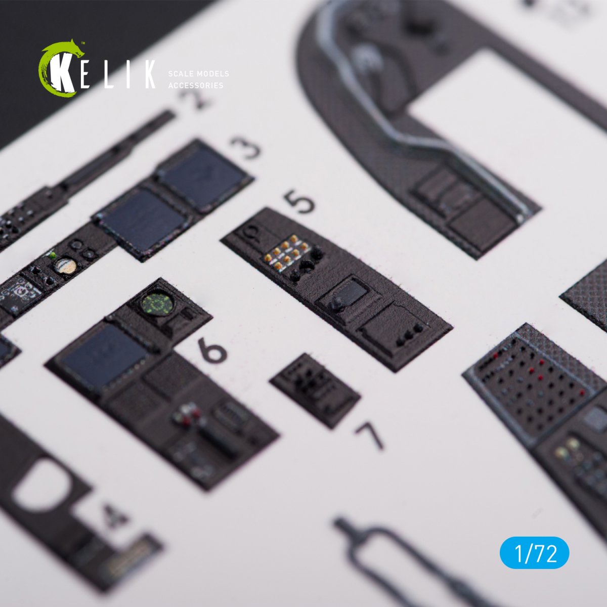 KELIK K72005 V-22 &amp;quot;OSPREY&amp;quot; INTERIOR 3D DECALS FOR HASEGAWA KIT 1/72 – immagine 4