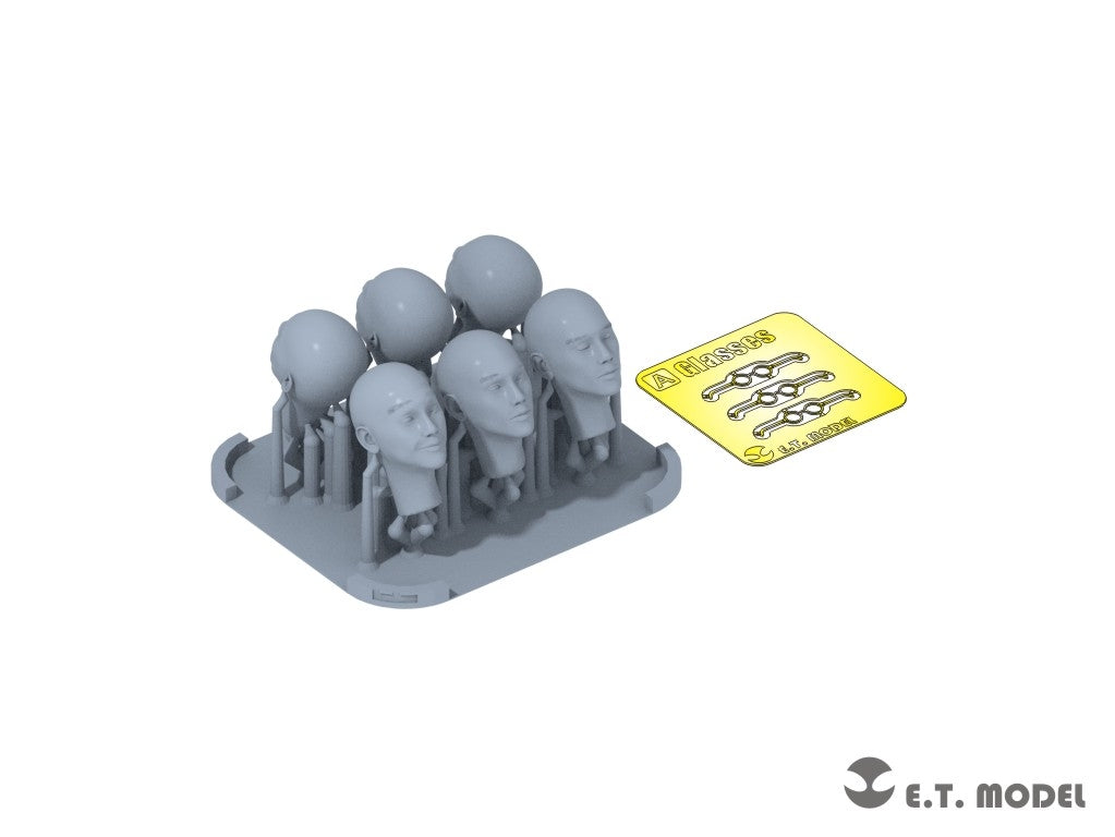 E.T. Model P35-340 Heads for Asian Figures Type.2 (Universal) 1/35