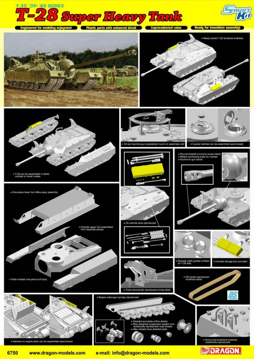 Dragon 6750 T28 Super Heavy Tank 1/35 – zdjęcie 2