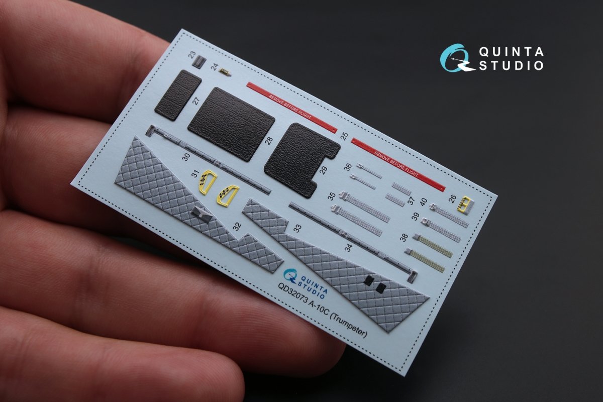 Quinta Studio QD32073 A-10C 3D-Printed &amp;amp; coloured Interior on decal paper (for Trumpeter kit) 1/32 – immagine 5