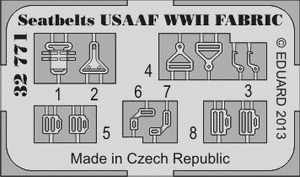 Eduard 32771 Seatbelts USAAF WWII FABRIC 1/32 – immagine 2
