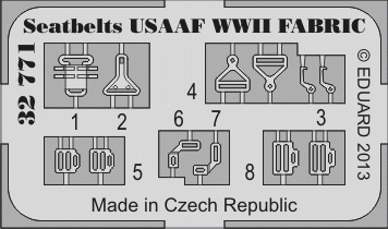 Eduard 32771 Seatbelts USAAF WWII FABRIC 1/32 – immagine 2