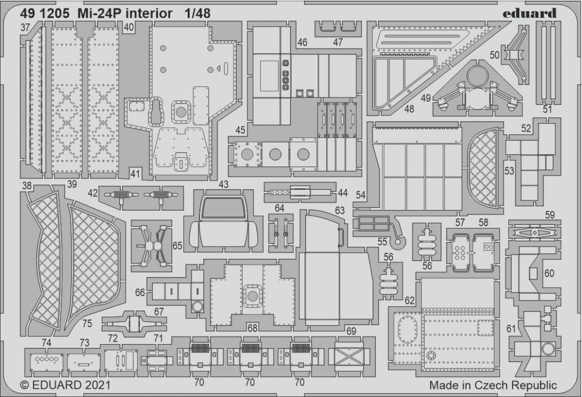Eduard 491205 Mi-24P interior ZVEZDA 1/48 – immagine 2