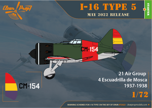 Clear Prop! CP72023 I-16 Type 5 In the sky of Spain STARTER KIT 1/72 – Bild 10