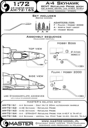 Master AM-72-165 A-4 Skyhawk - Perche de ravitaillement courbée (utilisée sur les versions A-4M/N, OA-4M et les versions A-4E/F et TA-4F/J tardives) 1/72 – image 4