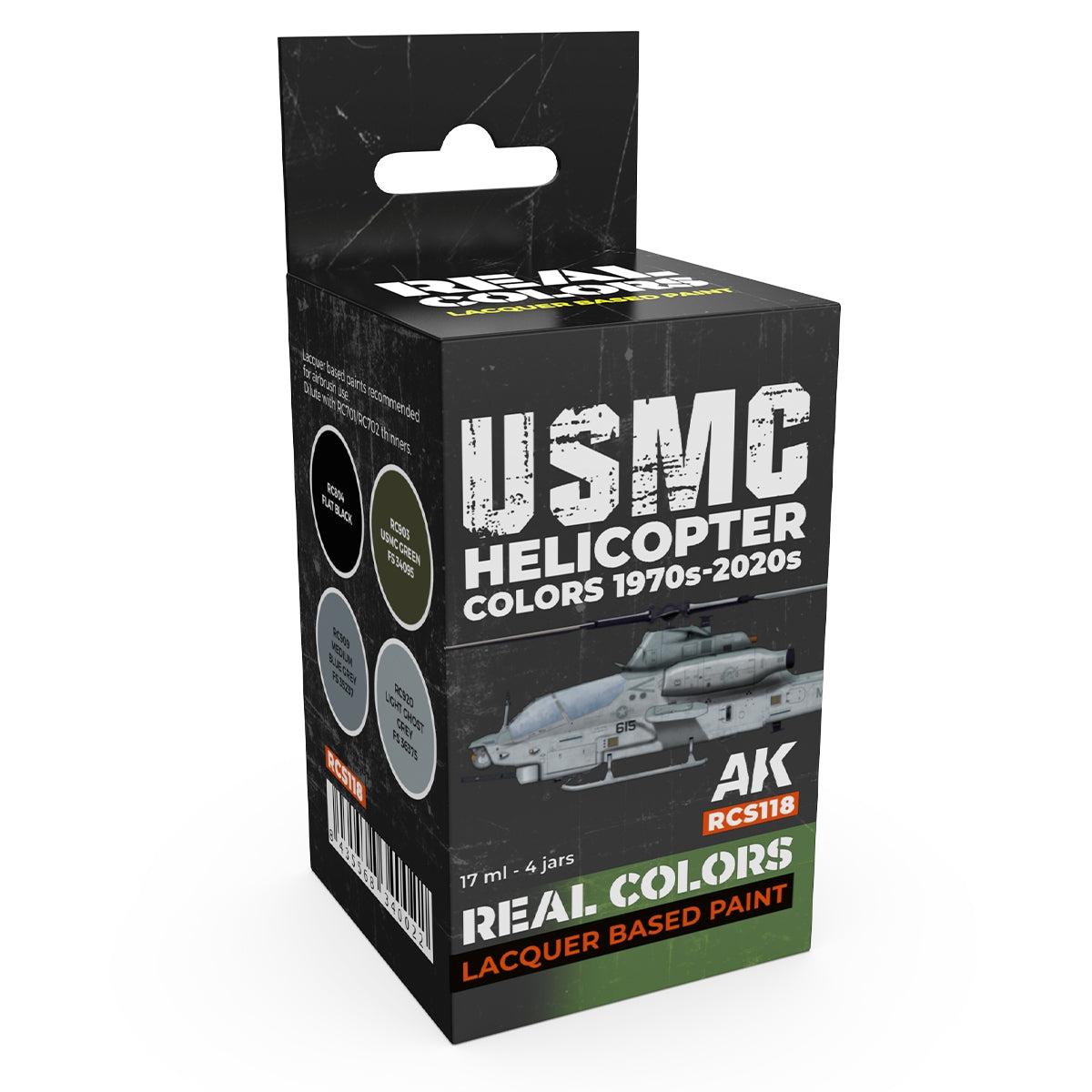 AK Interactive RCS118 USMC Helicopter Colors 1970s-today 4x17ml