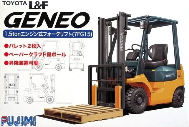 Fujimi 011684 Toyota L&amp;amp;F Geneo Chariot élévateur 1,5 tonne 1/32