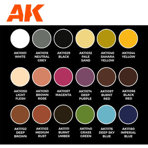 AK Interactive AK11765 SIGNATURE SET – KEIGO MURAKAMI PERSONAL MIXES – ANIME FIGURES PAINT SET 18x17 ml – immagine 3