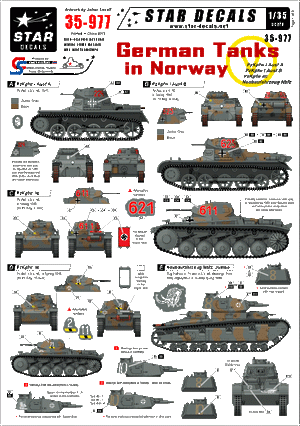 Star Decals 35-977 Chars allemands en Norvège 1/35