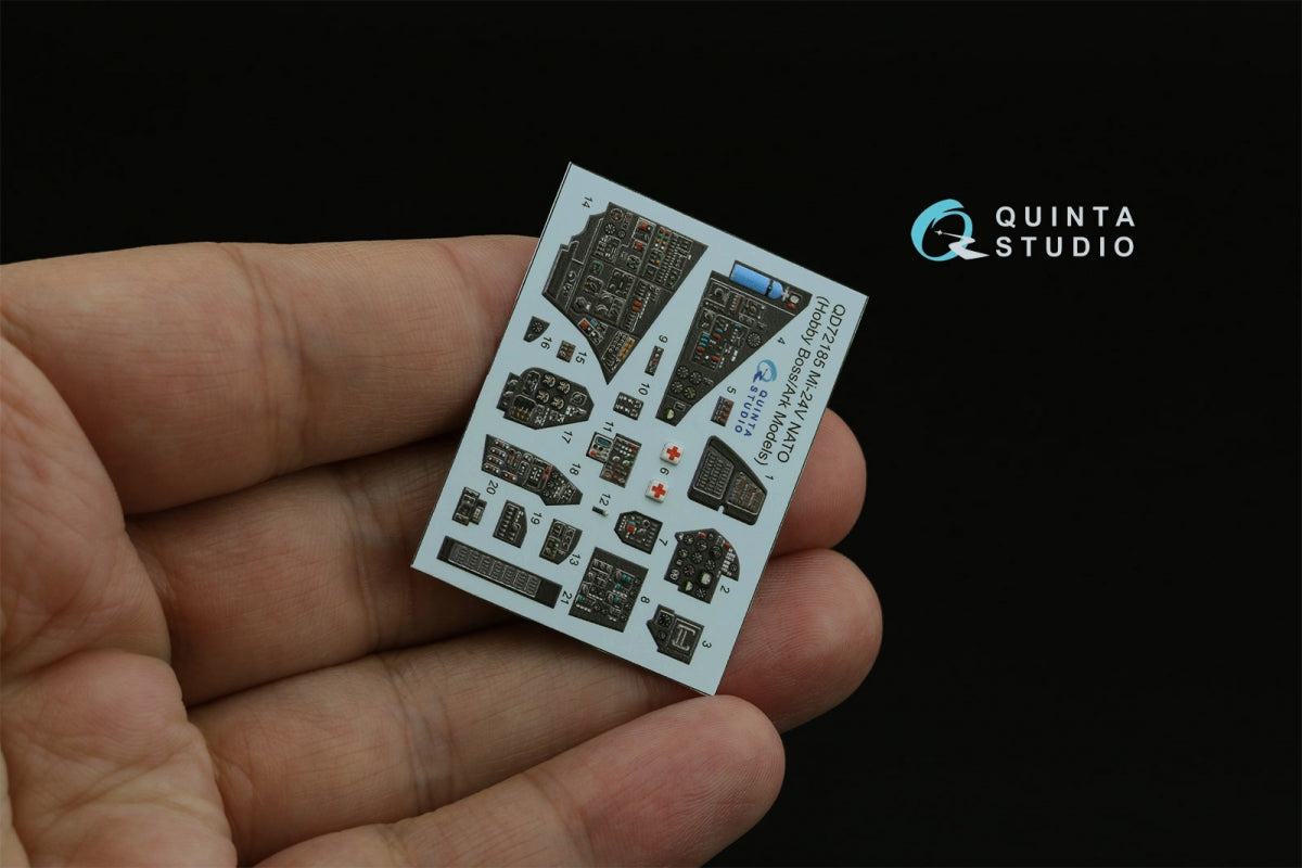 Quinta Studio QD+72185 Mi-24V NATO 3D-Printed &amp;amp; coloured Interior on decal paper (Hobby Boss/ARK Models) (with 3D-printed resin parts) 1/72 – Bild 4