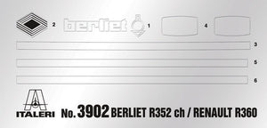 Italeri 3902 BERLIET R352ch RENAULT R360 1/24 – immagine 5