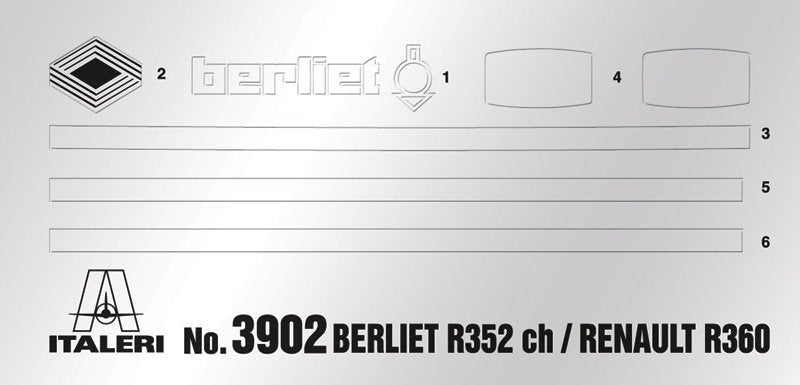 Italeri 3902 BERLIET R352ch RENAULT R360 1/24 – immagine 5