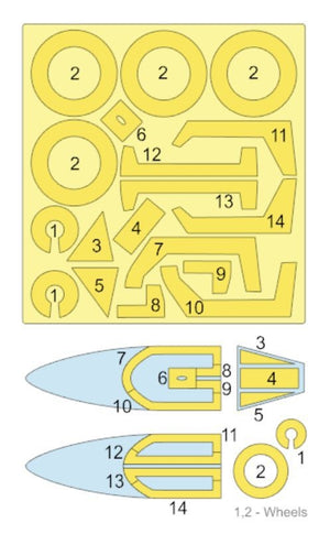 Omask 57016 Fw 190 D mask (for IBG) 1/72 – imagen 2