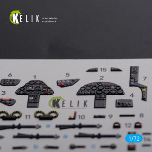 KELIK K72093 Folland Gnat T.1 interior 3D decals for Airfix kit 1/72 – Bild 6
