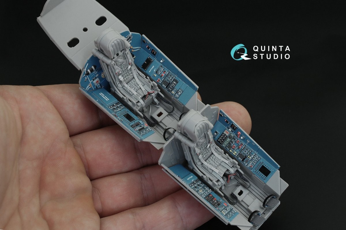 Quinta Studio QD32095 Su-30SM 3D-Printed &amp;amp; coloured Interior on decal paper (conversion for Trumpeter Su-30MKK ) 1/32 – immagine 4