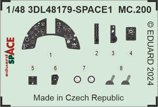 Eduard 3DL48179 MC.200 SPACE ITALERI 1/48  – image 4