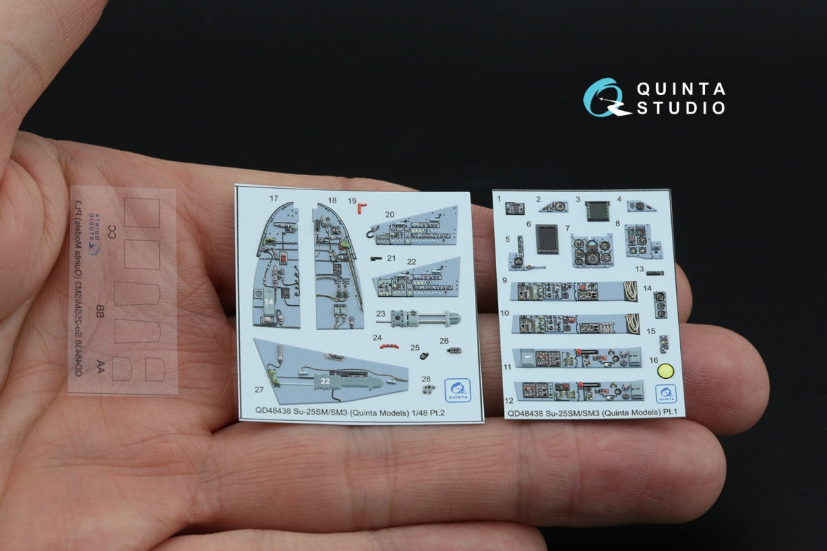 Quinta Studio QD+48438 Su-25SM/SM3 3D-Printed coloured Interior on decal paper (Zvezda/Quinta Models/Arma Models) 1/48 – immagine 3